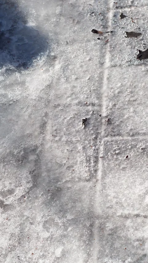 Paving stones covered with a layer of ice. 스톡 동영상 342595544