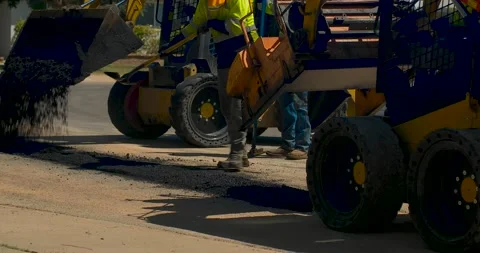 Paving the Street Stock Footage 139553578