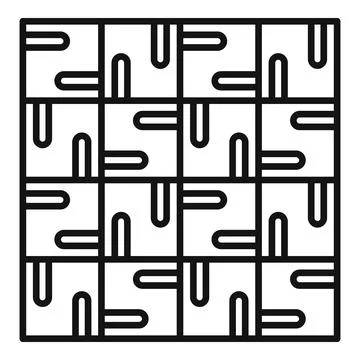 Paving surface icon, outline style Ilustración de archivo
