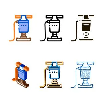 Pavingstone supply icon vector pack outline Stock Illustration