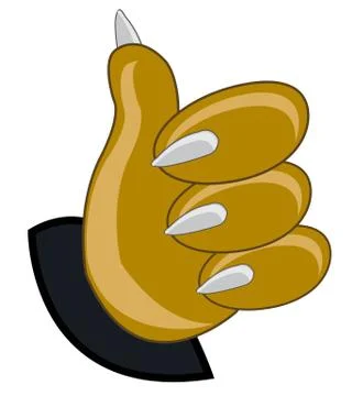 Paw of the beast with claw Stock Illustration