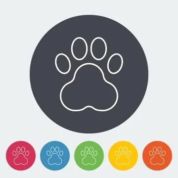Paw icon Stock Illustration