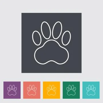 Paw icon Stock Illustration