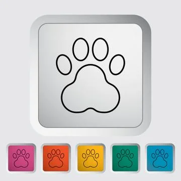 Paw icon Stock Illustration