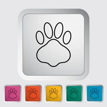 Paw icon Stock Illustration