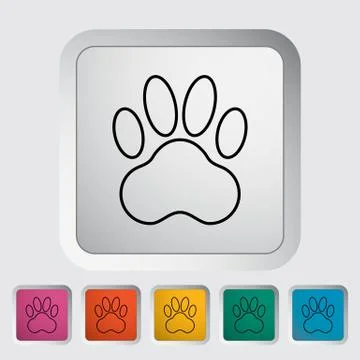 Paw icon Stock Illustration