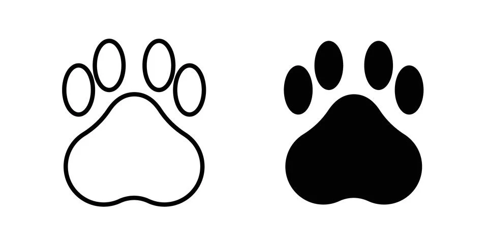 Paw icon vector editable eps10 Stock Illustration
