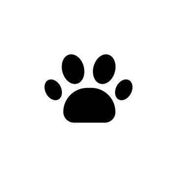 Paw icon vector. paw print icon vector. dog or cat paw Illustrazione stock