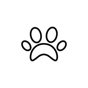 Paw icon vector. paw print icon vector. dog or cat paw Stock Illustration
