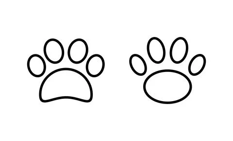 Paw icon vector. paw print sign and symbol. dog or cat paw Stock Illustration