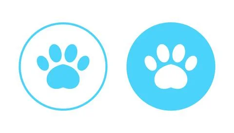 Paw icon vector. paw print sign and symbol. dog or cat paw Stock Illustration