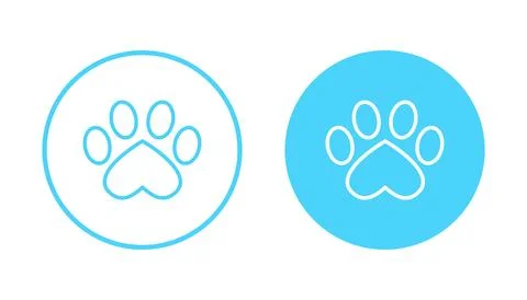 Paw icon vector. paw print sign and symbol. dog or cat paw Stock Illustration