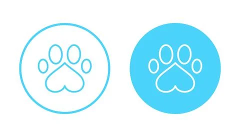 Paw icon vector. paw print sign and symbol. dog or cat paw Stock Illustration