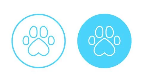 Paw icon vector. paw print sign and symbol. dog or cat paw Stock Illustration