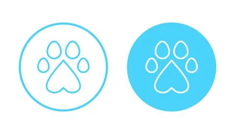 Paw icon vector. paw print sign and symbol. dog or cat paw Stock Illustration