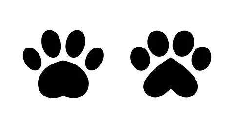 Paw icon vector. paw print sign and symbol. dog or cat paw Stock Illustration