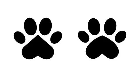 Paw icon vector. paw print sign and symbol. dog or cat paw Stock Illustration