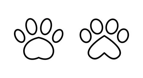Paw icon vector. paw print sign and symbol. dog or cat paw Stock Illustration