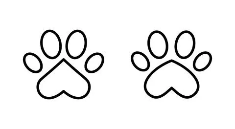 Paw icon vector. paw print sign and symbol. dog or cat paw Stock Illustration