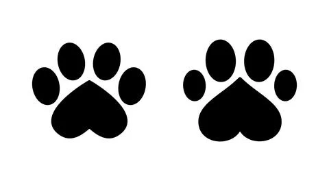 Paw icon vector. paw print sign and symbol. dog or cat paw Stock Illustration