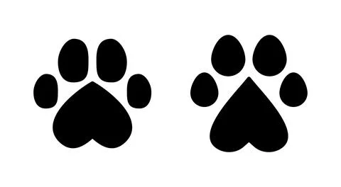 Paw icon vector. paw print sign and symbol. dog or cat paw Stock Illustration