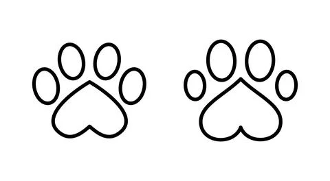 Paw icon vector. paw print sign and symbol. dog or cat paw Stock Illustration