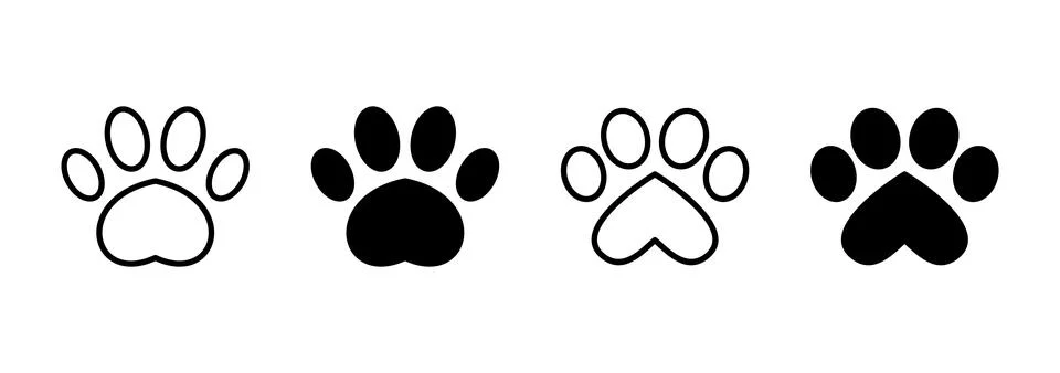 Paw icon vector. paw print sign and symbol. dog or cat paw Stockillustratie
