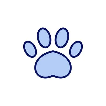 Paw icon vector. paw print sign and symbol. dog or cat paw Stock Illustration