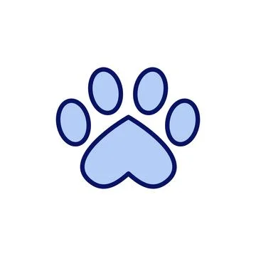 Paw icon vector. paw print sign and symbol. dog or cat paw Stock Illustration