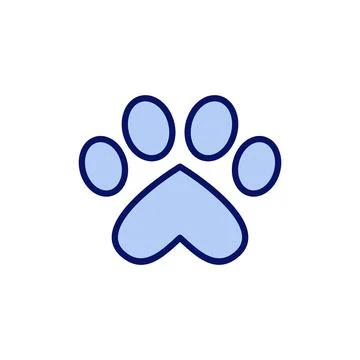 Paw icon vector. paw print sign and symbol. dog or cat paw Stock Illustration