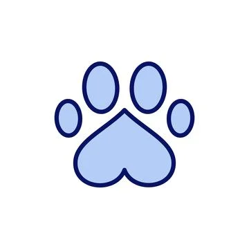 Paw icon vector. paw print sign and symbol. dog or cat paw Stock Illustration