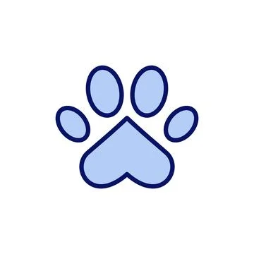 Paw icon vector. paw print sign and symbol. dog or cat paw Stock Illustration