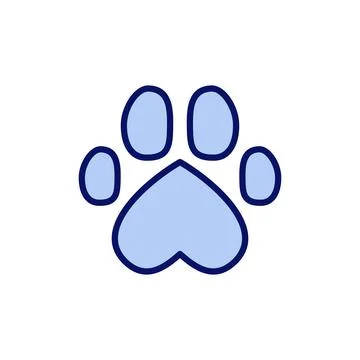 Paw icon vector. paw print sign and symbol. dog or cat paw Stock Illustration