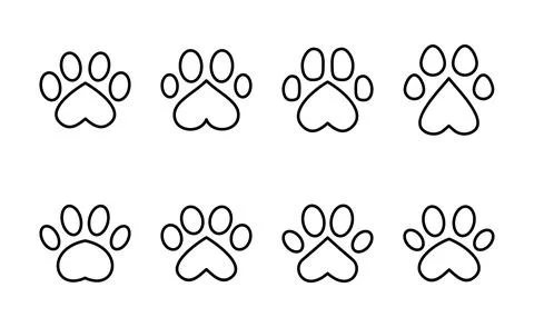 Paw icon vector. paw print sign and symbol. dog or cat paw Stock Illustration
