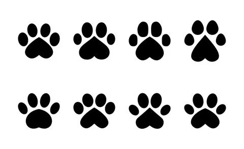 Paw icon vector. paw print sign and symbol. dog or cat paw Stock Illustration