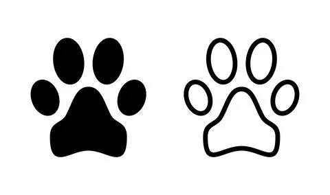 Paw icon vector. paw print icon. dog or cat paw Stock Illustration