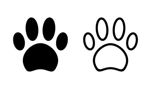 Paw icon vector. paw print icon. dog or cat paw Stock Illustration