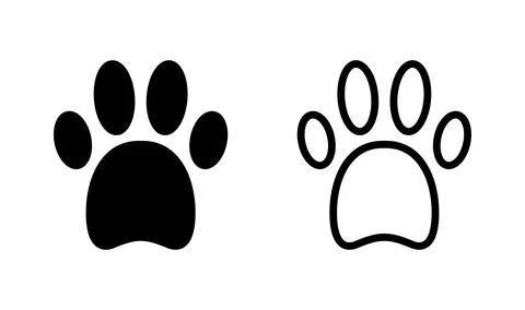 Paw icon vector. paw print icon. dog or cat paw Stock Illustration