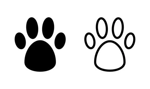 Paw icon vector. paw print icon. dog or cat paw Stockillustratie