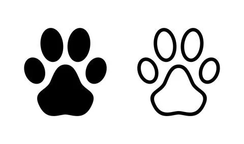 Paw icon vector. paw print icon. dog or cat paw Stock Illustration