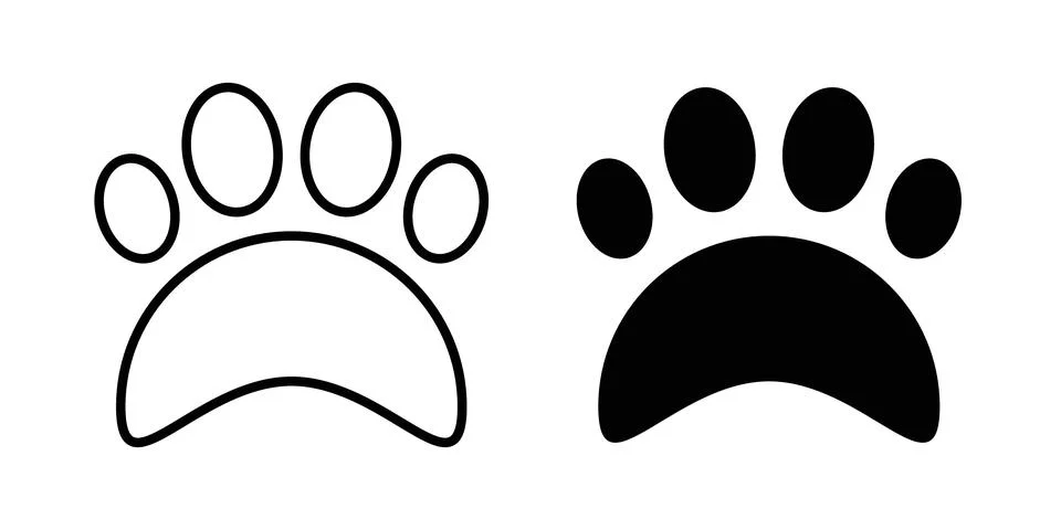 Paw icon vector symbol graphics Stock Illustration