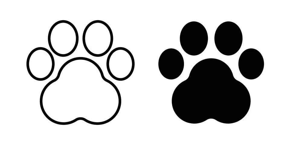 Paw icon for web projects Stock Illustration
