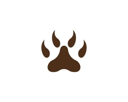 Paw Logo design vector illustration Stock Illustration