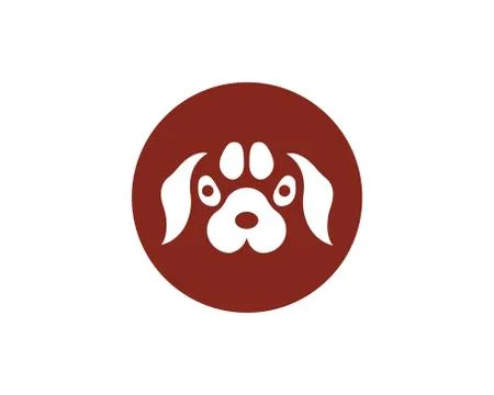 Paw logo icon of pet vector template Stock Illustration