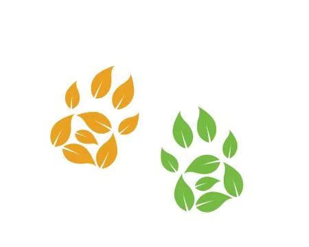 Paw logo icon of pet vector template Stock Illustration