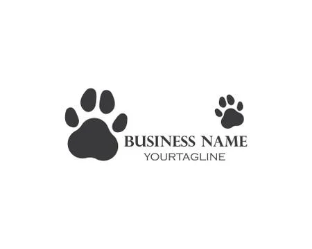 Paw logo icon of pet vector template Stock Illustration