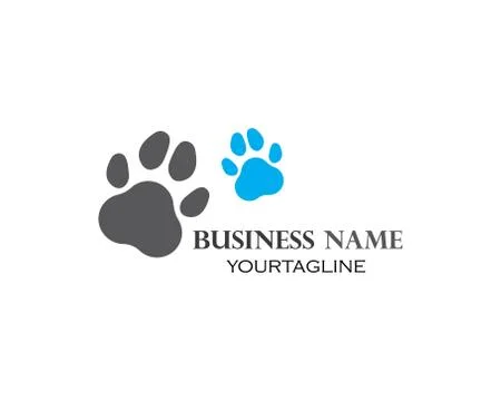 Paw logo icon of pet vector template Stock Illustration