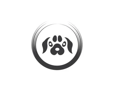 Paw logo icon of pet vector Stock Illustration