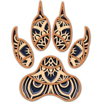 Paw mandala Stock Illustration