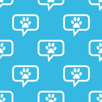Paw message pattern Stock Illustration
